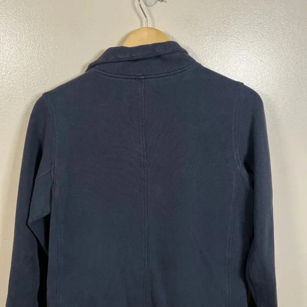 Lululemon Fleece Be True Jacket Size 8 Inkwell Blue Quilted Athletic Athleisure